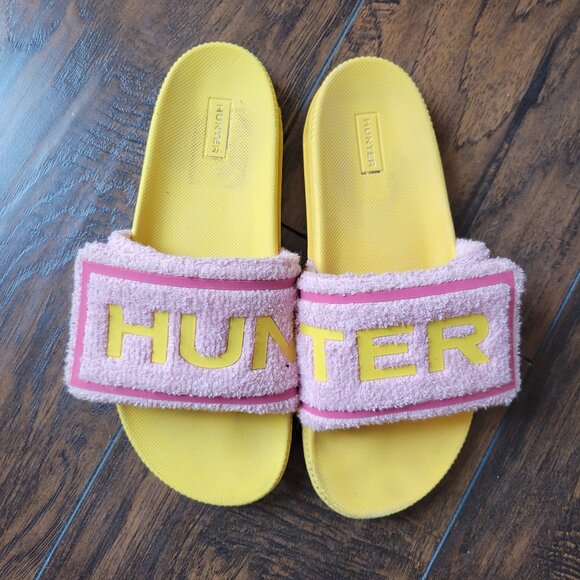 Hunter Shoes - Hunter Women's Terry Towelling Adjustable Slides US sz 7